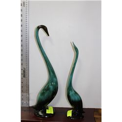 SET OF 2 VINTAGE SWANS