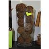 Image 1 : SHOWHOME GLASS VASE & WICKER BALLS