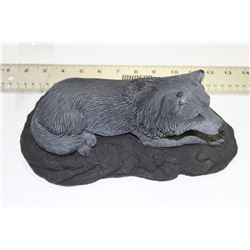 CERAMIC WOLF FIGURINE