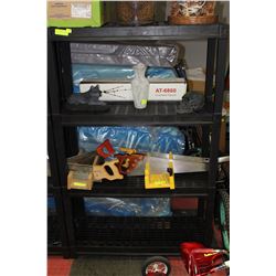 4-TIER BLACK STORAGE SHELF