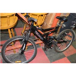 RALEIGH ALUMINUM FULL SUSPENSION MOUNTAIN BIKE