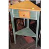 Image 1 : WOODEN CORNER STAND W DRAWER