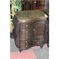 SMALL SIDE TABLE WITH DRAWERS & CUBBY