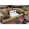 Image 1 : GOLD TONE SHOWHOME SOFA  AND LOVESEAT