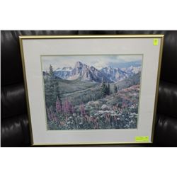 FRAMED & SIGNED PRINT "VALLEY OF THE TEN PEAKS"