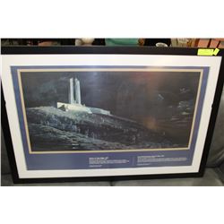 GHOST OF VIMY RIDGE 1931 FRAMED PICTURE