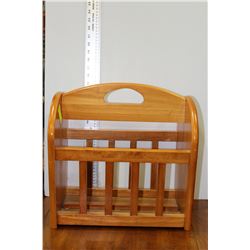 WOODEN MAGAZINE RACK