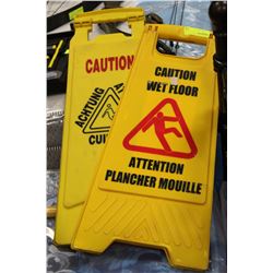 PAIR OF WET FLOOR SIGNS