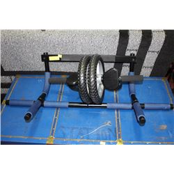 CHIN UP BAR & EXERCISE WHEEL