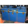 Image 1 : LARGE BLUE LOCKABLE CHEST W/ HANDLES