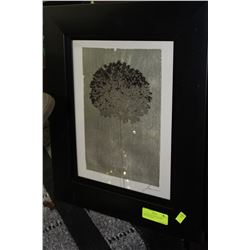 DARK BROWN WOOD FRAMED ABSTRACT/ TREE