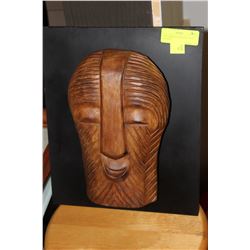 HANDCARVED WOODEN FACE WALL HANGING