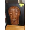 Image 1 : HANDCARVED WOODEN FACE WALL HANGING