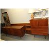 Image 1 : TEAK BEDROOM SUITE INCLUDES - DRESSER & MIRROR,