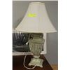Image 1 : CREAM & GOLD TRIM CERAMIC LAMP