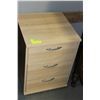 Image 1 : WOOD TONE 3 DRAWER NIGHT STAND