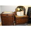Image 1 : 1940'S BEDROOM SUITE INCLUDES - CHEST W/ DRAWERS,