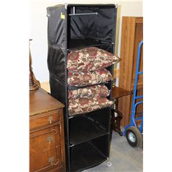 METAL & FABRIC 5 TIER SHELVING UNIT SOLD WITH SET