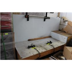 LARGE WORK BENCH W/ 3 VACUUM MOTORS