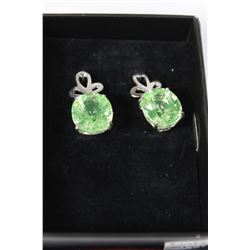 .925 SILVER GREEN TOPAZ EARRINGS
