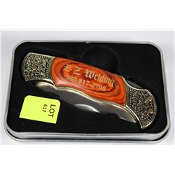 "E-Z WELDING" LOGO POCKET KNIFE