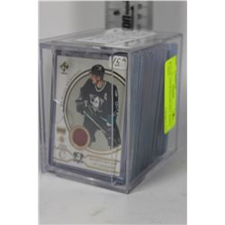 BOX OF ASSORTED HOCKEY JERSEY CARDS