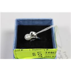 .925 SILVER FRESH WATER PEARL RING - FREE SIZE