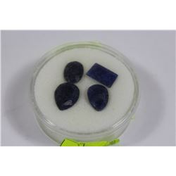 17CT NATURAL BLUE SAPPHIRE - 4 PIECES