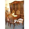 Image 1 : CARVED BUFFET AND HUTCH W/ TABLE  6 WICKERBACK CHAIRS
