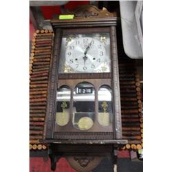 VINTAGE FRONTIER PENDULUM CLOCK W/ DATE & TIME