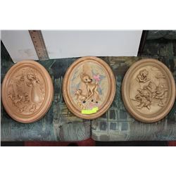 CERAMIC DISNEY WALL PLAQUES X3