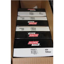 BOX OF BALDWIN AIR FILTERS