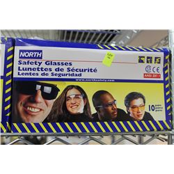 CASE OF 10 NORTH SAFETY GLASSES