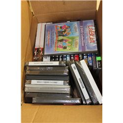 BOX OF ASSORTED DVD'S - MOSTLY NEW IN PACKAGING