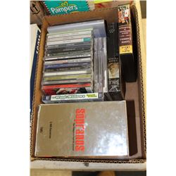 BOX OF ASSORTED CD'S - MOSTLY NEW IN PACKAGING