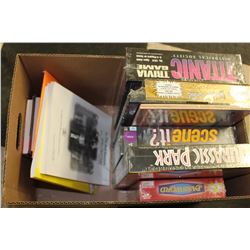 BOX OF NEW BOARD GAMES, ACTIVITY BOOKS &
