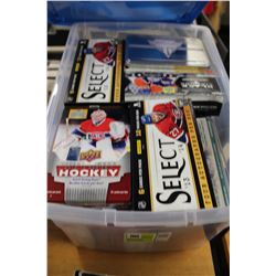 TOTE FULL OF ASSORTED UNSEARCHED HOCKEY CARDS