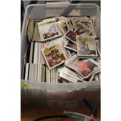 BIN OF ASSORTED UNSEARCHED SPORTS CARDS