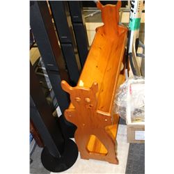 HOME MADE CHILDRENS WOODEN SHOE RACK