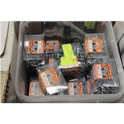 BIN OF ASSORTED NEW WOOD SCREWS