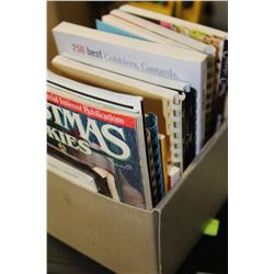 BOX OF COOKBOOKS ( SOME NEW )