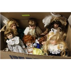 LOT OF 11 ASSORTED PORCELAIN DOLLS