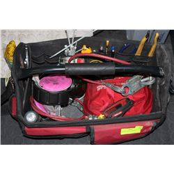 RED TOOL BAG W/ CONTENTS