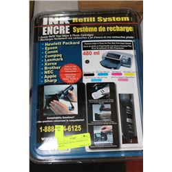 NEW INKJET REFILL SYSTEM W/ 8 X 480 ML.