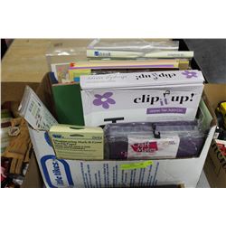 BOX OF NEW SCRAPBOOKING SUPPLIES W/