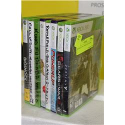 BUNDLE OF 8 - XBOX 360 GAMES