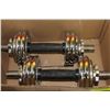 Image 1 : BOX W/ SET OF CHROME DUMBELLS W/ SPIN-OFF LOCKS