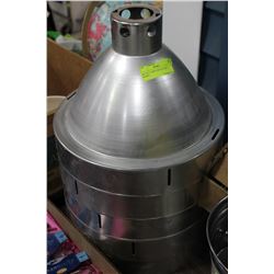 SET OF 5 LARGE METAL LIGHT DOMES