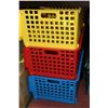 Image 1 : SET OF 3 STACKING COLOURED CHAIRS