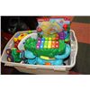Image 1 : GREY TUB OF EDUCATIONAL TOYS - 6 MONTHS+
